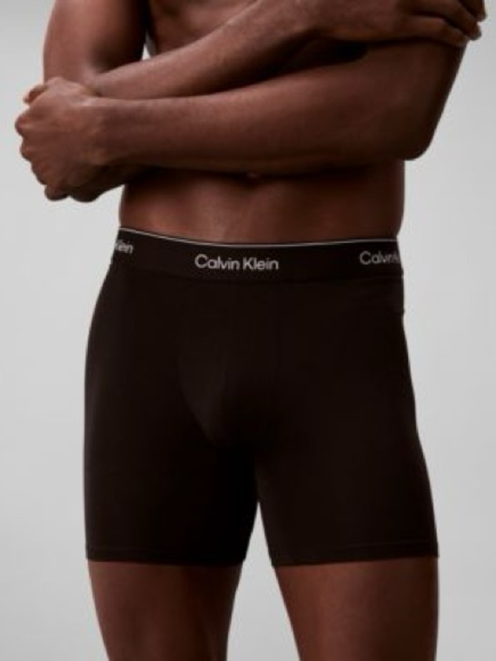 Calvin Klein Men's Black Stretch Boxer Briefs with Logo Waistband 5 pack